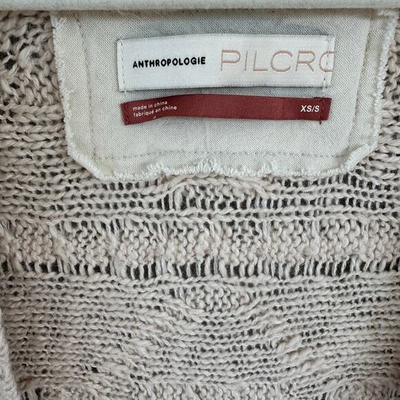 🌴 Pilcro Jemma Cable Knit Open Cardigan by Anthropologie, Size XS/S - Picture 3 of 10